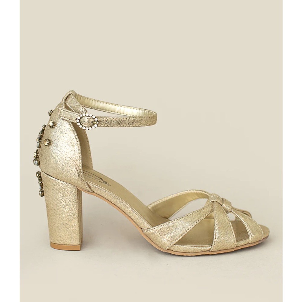 Joyfolie “Mildred’” gold heels - size 9.5